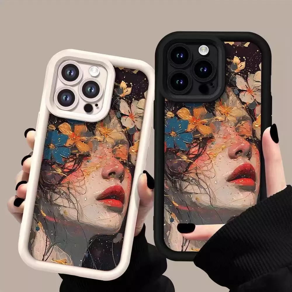 Ốp lưng iphone camera viền cao girl flower 6s/6plus/7/8/plus/x/xs/11/12/13/14/15/pro/max/plus/promax-SY
