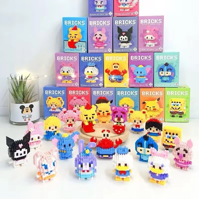 Mô hình lắp ráp hoạt hình Mini 3D dễ thương Kết hợp phù hợp cho đồ chơi giáo dục cho trẻ sơ sinh