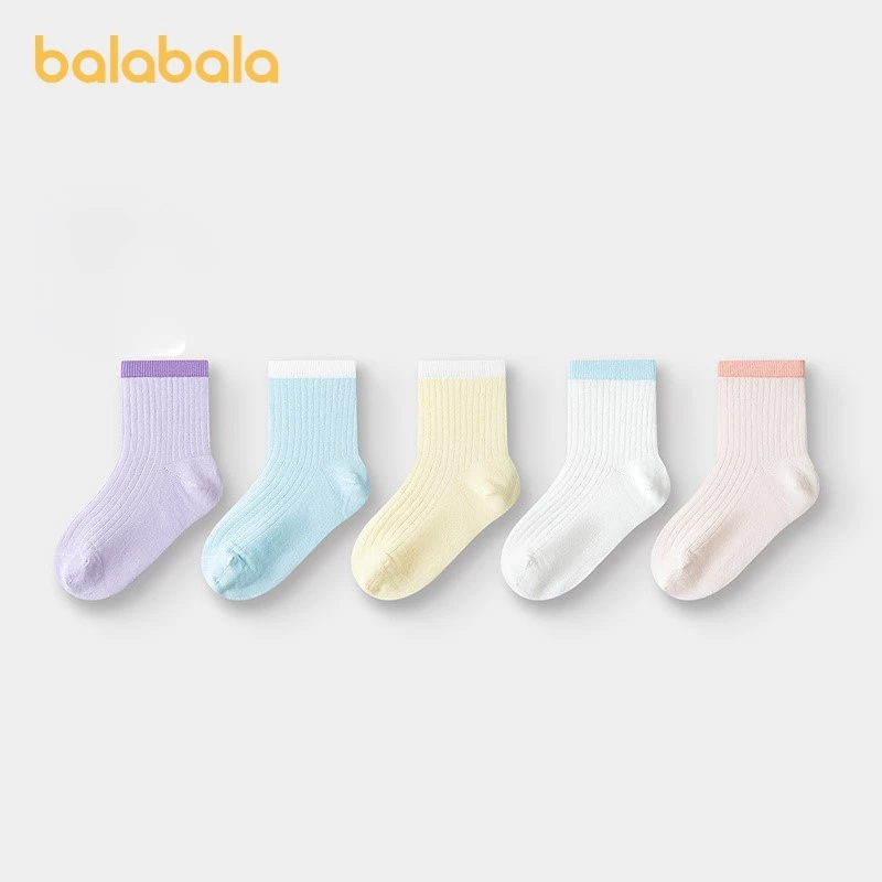 balabala Trẻ Em Mùa Hè Lưới Thoáng Khí Tất 5 Đôi Bộ Cho Bé Trai Bé Gái Đáng Yêu Mềm Mại Hàng Ngày Đi Học Ngoài Trời Chơi Thể Thao Hoạt Động Trẻ Em Mặc Tất Cotton Thoáng Khí Co Giãn Êm Chân