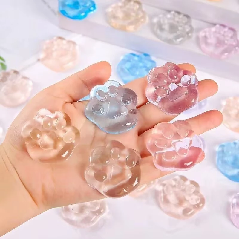Giải Nén Trong Suốt Mèo Trầy Xước Pinch Đồ Chơi Vui Nhộn Hoạt Động Trẻ Em Quà Tặng Nhỏ Giải Nén Thông Hơi Bánh Bao Slime