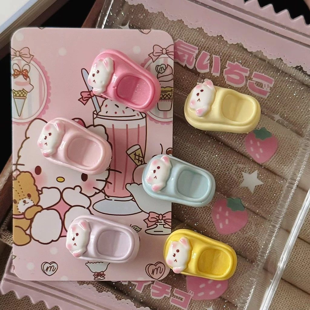 💕Dreamy💕Kẹp Tóc Chó Con Trắng Dễ Thương Hoạt Hình Mềm Mại Cô Gái Dễ Thương Mỏ Vịt Kẹp Tóc