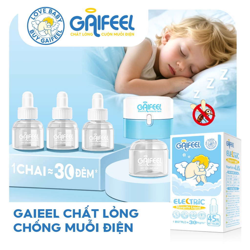 Bộ đuổi muỗi và đuổi muỗi GAIFEL có thể sử dụng trong 30 đêm không cần DEET