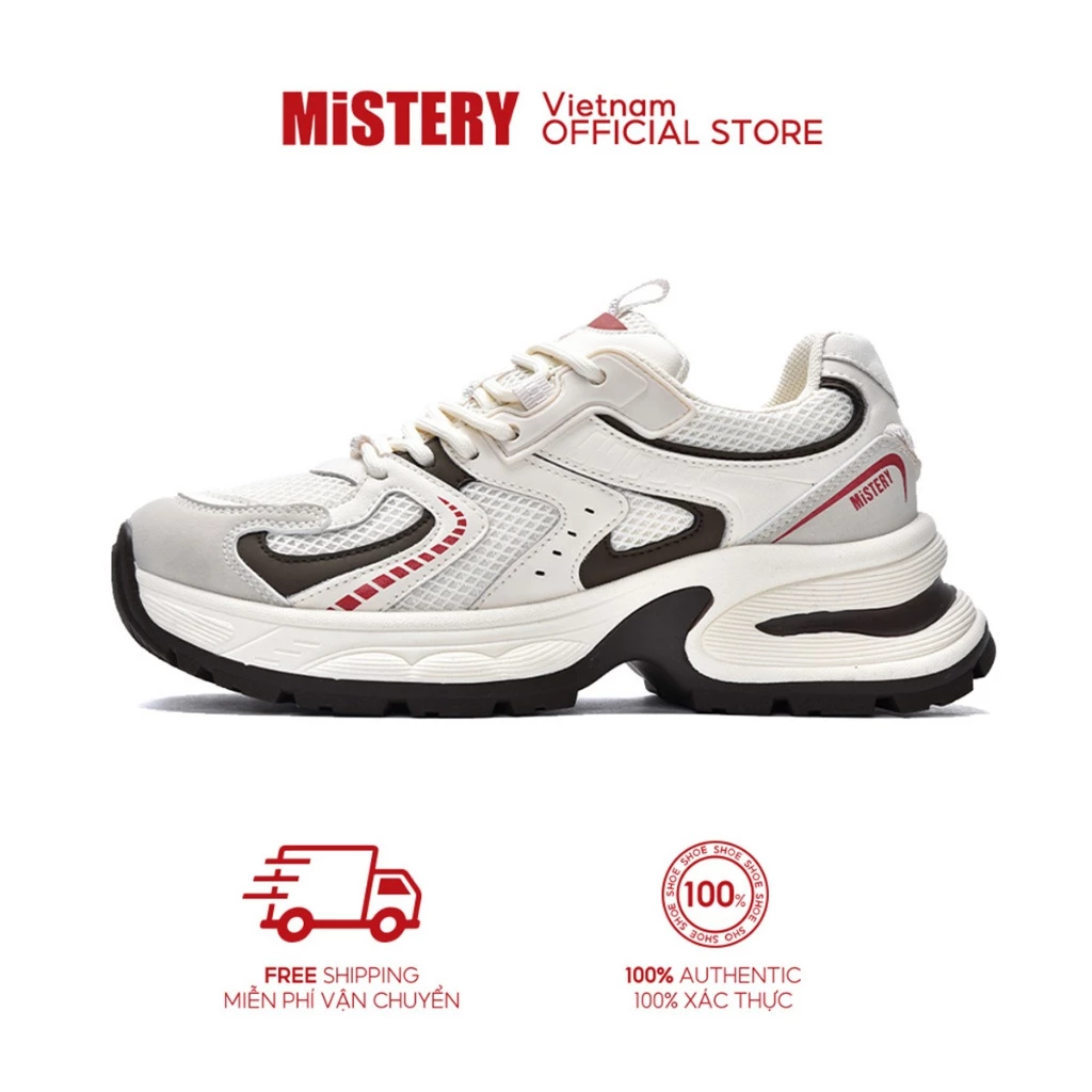 MiSTERY Giày Thể Thao Chạy Bộ Nữ đỏ 5.5cm Tăng Chiều Cao MIS-1548