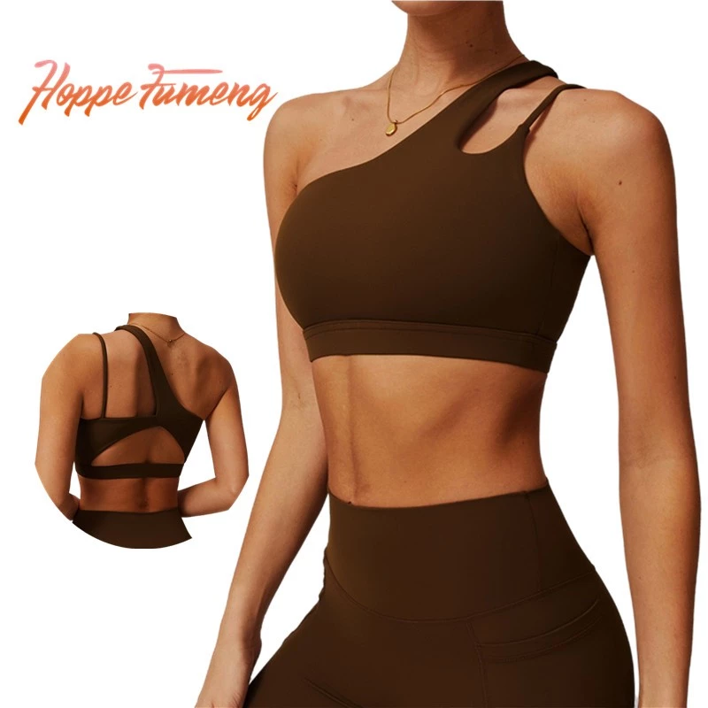 Áo Ngực Thể Thao One Shoulder Vai Đơn Thời Trang, Hỏa Hảo Cho Chạy Bộ