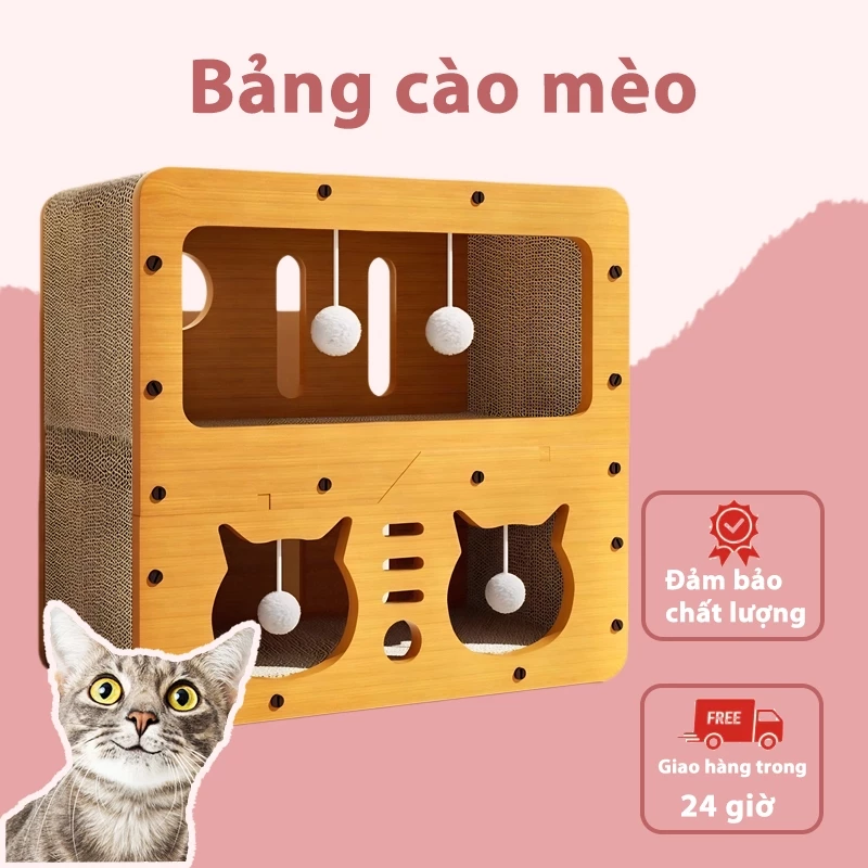 CÀO MÓNG MÈO KẾT HỢP NHÀ NGỦ – SIÊU TIỆN LỢI, SIÊU TO, SIÊU BỀN,BÀN CÀOMÓNG CHO MÈO