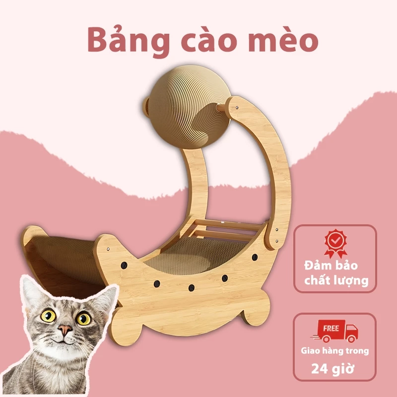 BÀN CÀO MÓNG CHO MÈO,NHÀ CHO MÈO,BÀN CÀO MÓNG, Ổ NGỦ, GIƯỜNG THƯ GIÃN