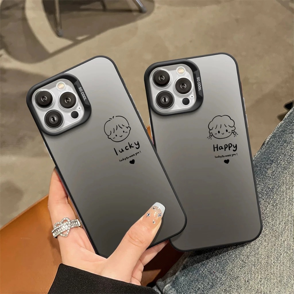Ốp Lưng iPhone Mini Couple IMD Cứng Nhám, Chống Sốc, Bảo Vệ Camera - iP 6/6s/7/8/Plus/X/XS/XR/11/12/13/14/15/16/Pro/Max-SY
