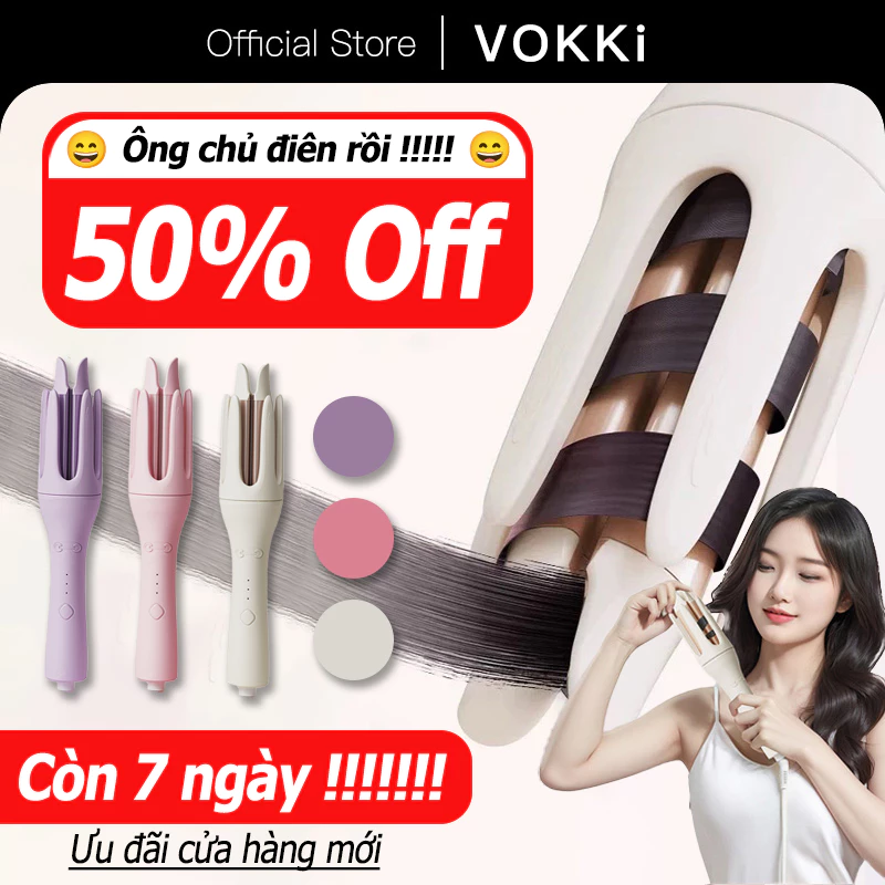Tóc xoăn Hàn Quốc Máy Uốn Tóc Xoăn Tự Động Chất Liệu Gốm Sứ Đường Kính Uốn 32mm, Tạo Kiểu Nhanh Chóng