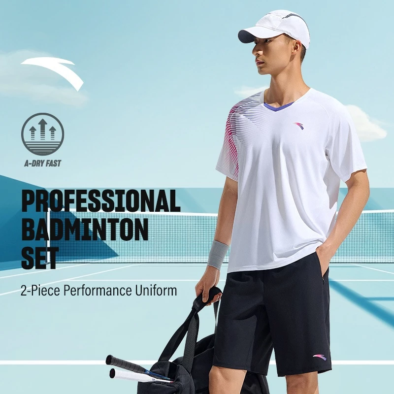 Set Bộ Đồ Thể Thao Tập Luyện Nam ANTA Áo + Quần Nhanh Khô Tập Gym Cầu Lông Pickleball 952537205