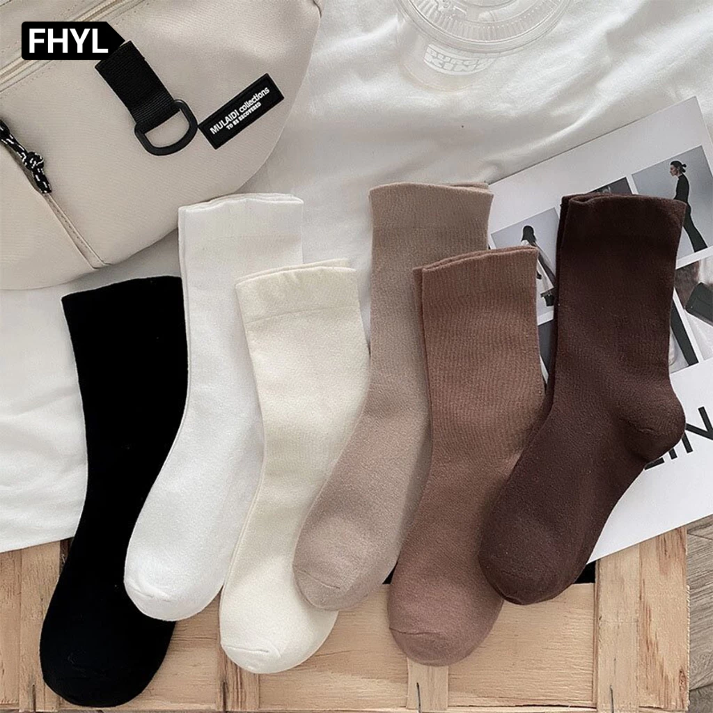 【Hà Nội】 Trà Sữa Màu Xuân Thu Đống Tất Nữ Ins Triều Giữa đùi Tất Mỏng Dải Tất Nữ Cotton Màu Trơn Trăm Trận Đấu Hệ Thống Nhật Bản