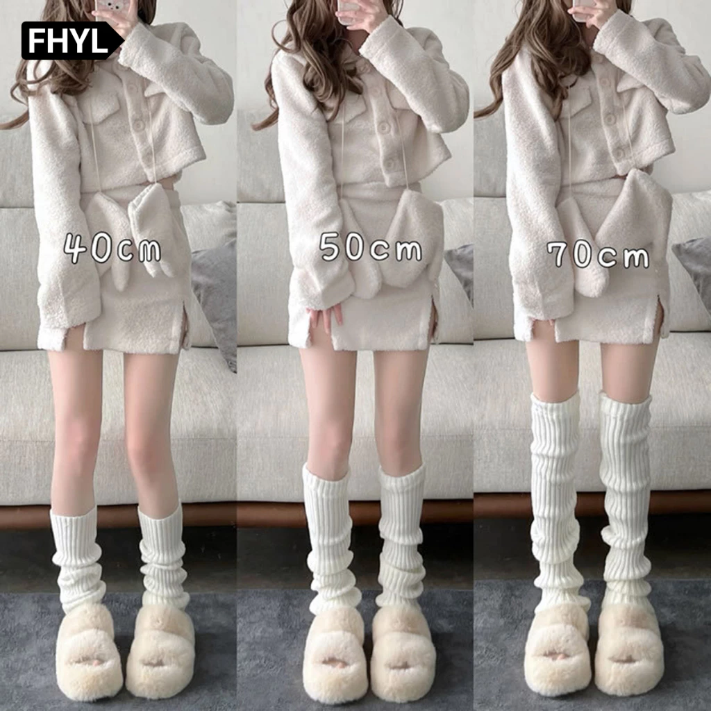 FHYL Vớ Ống Chân  dệt kim giữ ấm chân phong cách lolita Nhật Bản 40-70cm