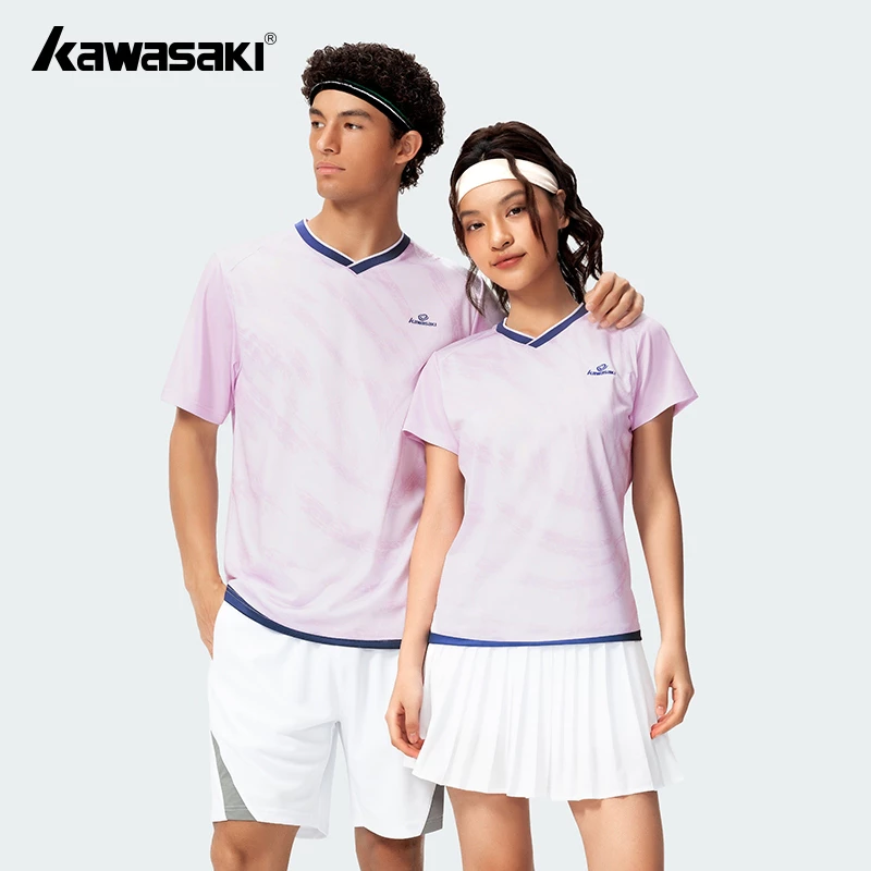 Áo thun thể thao cầu lông mới Kawasaki 2025 K1C02-C1004 & K1C02-C2004 Áo thun nam nữ thấm mồ hôi nhanh khô thoáng khí Áo sơ mi thông thường