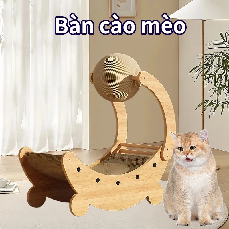 Cào móng mèo, chống xước, chống mài mòn, không rơi vụn, có thể thay thế giấy carton, đồ chơi cho mèo