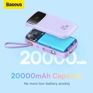 【Pin Sạc Dự Phòng Có Thể Đặt Hàng】Baseus Qpow2 Power Bank PD 22.5W Sạc nhanh tích hợp màn hình kỹ thuật số có thể gập lại cho điện thoại HUAWEI Samsung