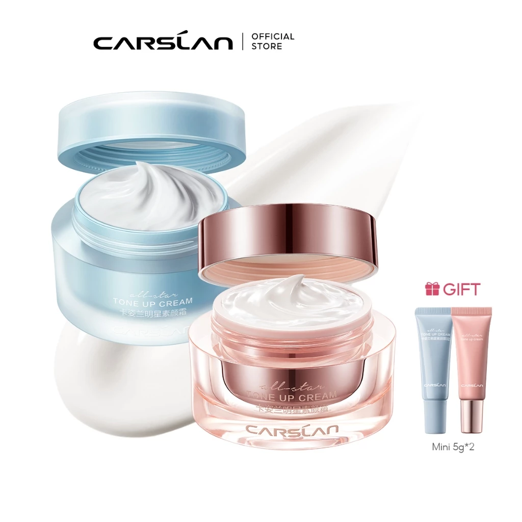 Kem nâng tông da Carslan kem lười trang điểm Kem lót che khuyết điểm hiệu quả Makeup nâng tông 50g
