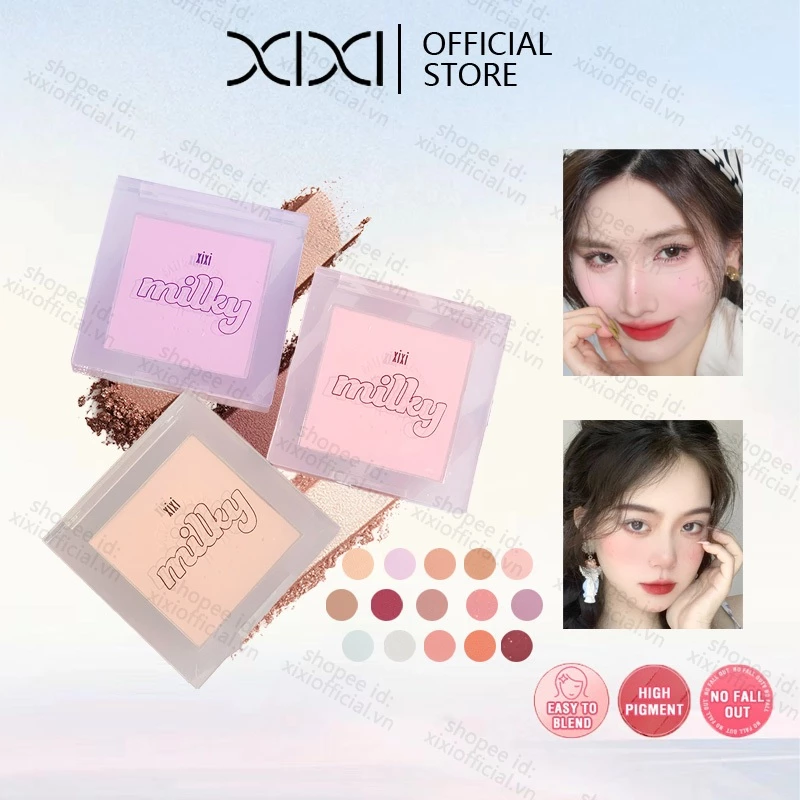 XIXI 15 Màu Đơn Sắc Hồng Cam Blush Palette Tint Trang Điểm Blush Palette Tự Nhiên Cheek Tint Làm Sáng Mặt Đường Viền Phấn Má Hồng NO.D415
