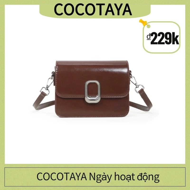 (COCOTAYA) Túi đeo chéo da PU tinh tế đơn giản dành cho nữ