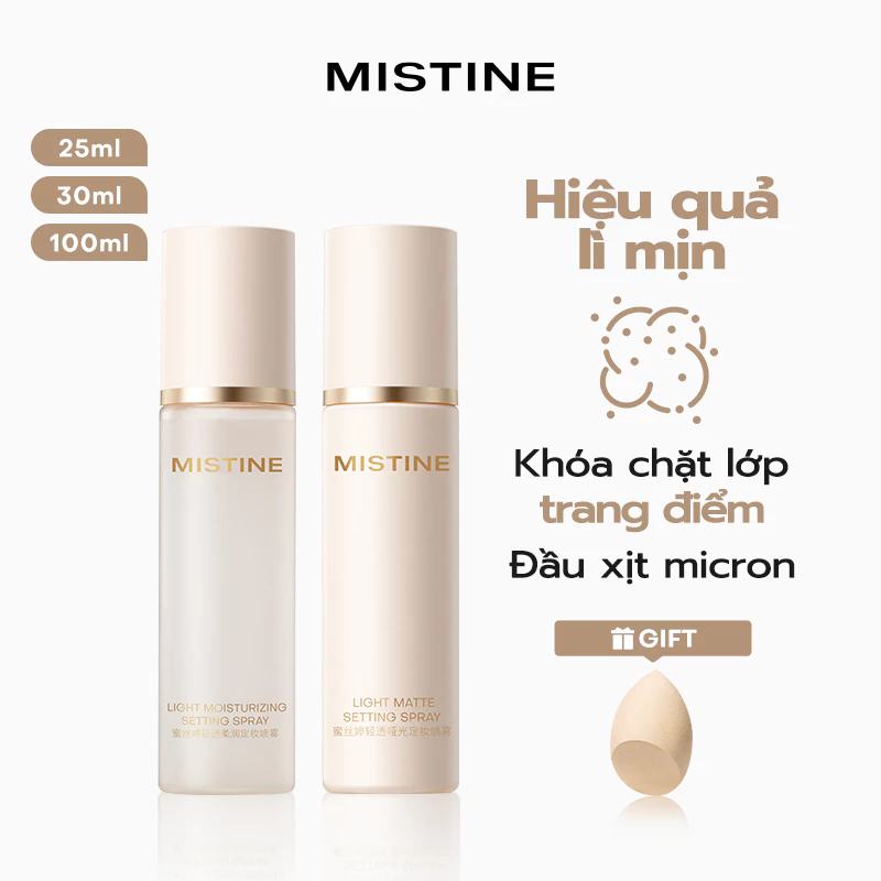 xịt khoá makeup Mistine xịt khoá nền 100ml/30ml Hiệu quả lì mịn