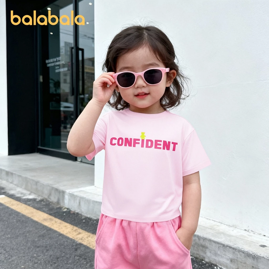 Balabala Trẻ Em Bé Trai Bé Gái Áo Thun T-Shirt Mùa Hè 2025 Quickdry