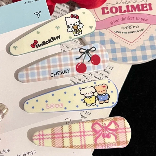 💕Dreamy💕Hàn Quốc nơ dễ thương HelloKitty kẹp tóc nữ in hoạt hình sinh viên quà tặng sinh nhật
