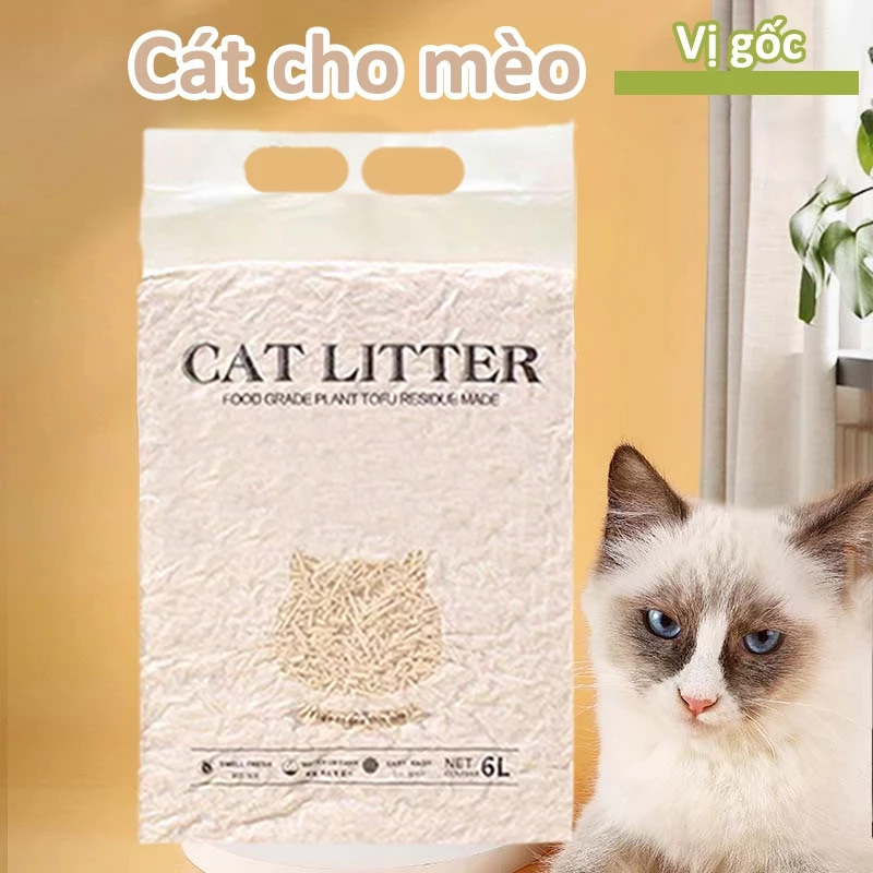 Cát vệ sinh cho mèo, cát đậu nành tofu, cát vón nhanh, cát mèo khử mùi tốt