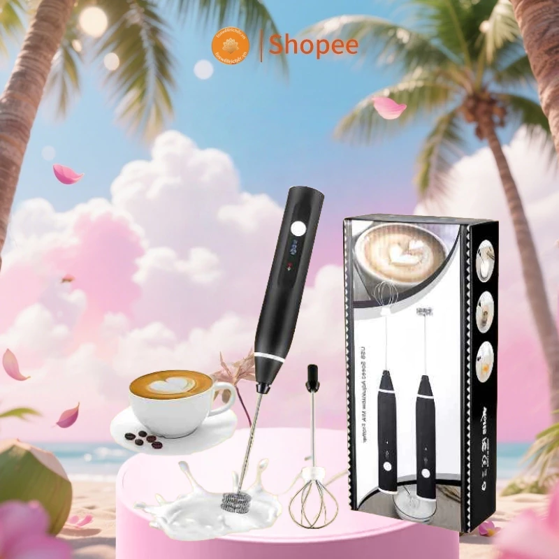 Máy đánh trứng điện gia đình không dây nhỏ bọt sữa đa chức năng hai đầu USB sữa điện cà phê sữa bọt