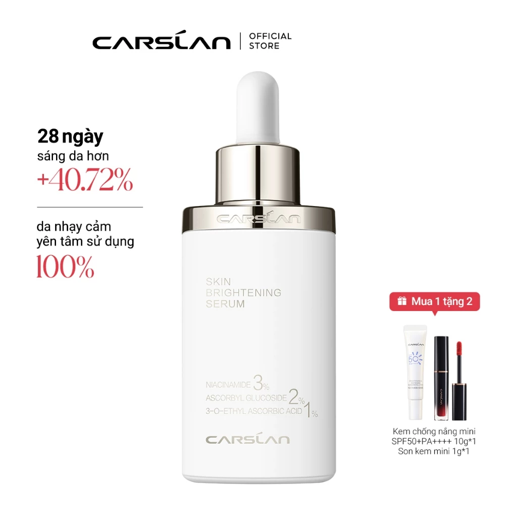 Tinh chất dưỡng sáng da Carslan mờ thâm mờ tàn nhang 28 ngày da nhạy cảm yên tâm sử dụng 30ml