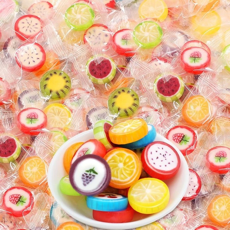 1000g Kẹo Trái Cây Cắt Lát Nhiều Hương Vị Hỗn Hợp Kẹo Dễ Thương Thường Ngày Đóng Gói Riêng