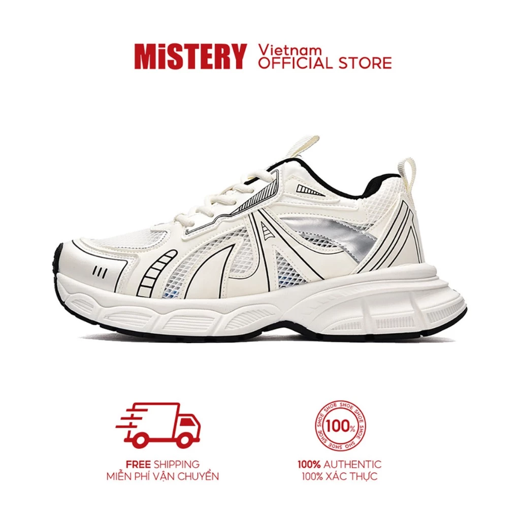 MiSTERY Giày Thể Thao Chạy Bộ Nữ  Phong Cách Hàn Quốc Thời 5cm Tăng Chiều Cao Gym Sneaker MIS-2683-2