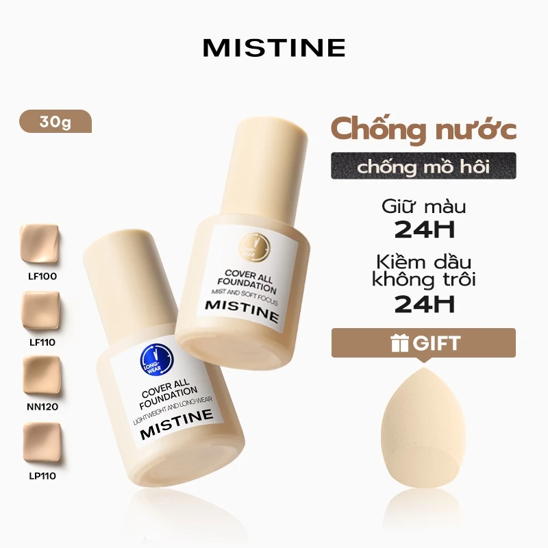 kem nền Mistine kem lót 30g 36H Kiềm dầu không trôi
