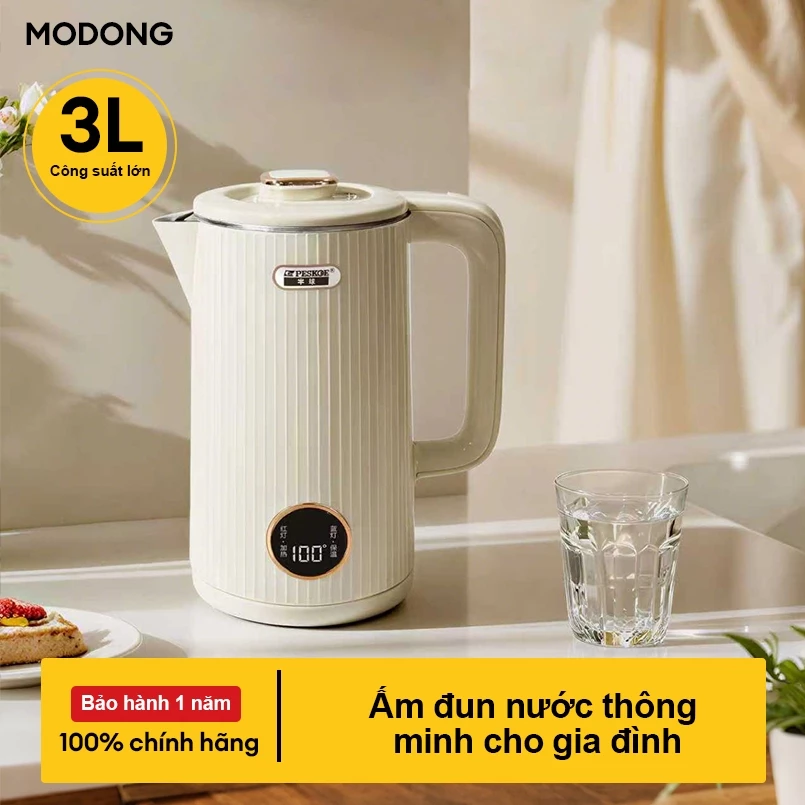 Ấm đun nước điện nhập khẩu, đun sôi nước nhanh. Ấm đun nước điện gia dụng, có chức năng giữ ấm, tích hợp bình giữ nhiệt bên trong, tự động ngắt điện khi sôi.