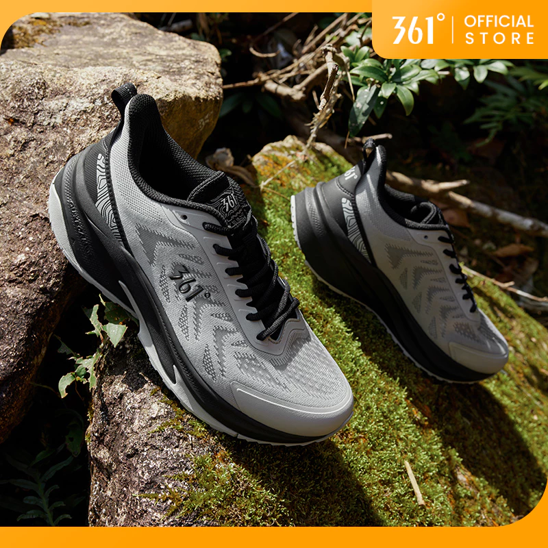 [3-10km +] Giày chạy bộ nam Yushan 361 độ Giày thể thao đệm mềm chống sốc chân rộng 672422247