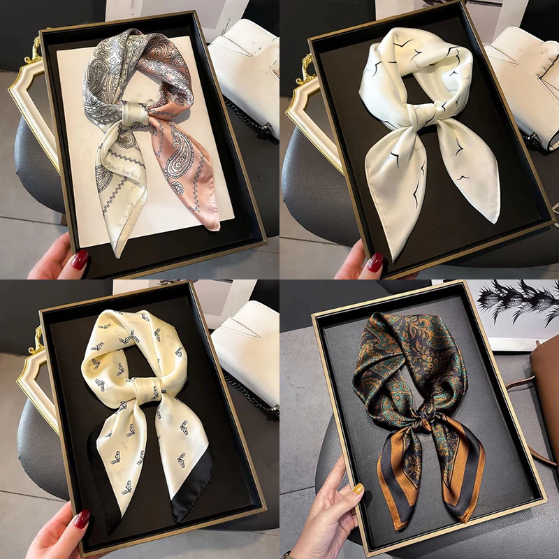 Khăn lụa đa chức năng vuông 70 * 70cm Phụ kiện thời trang A103