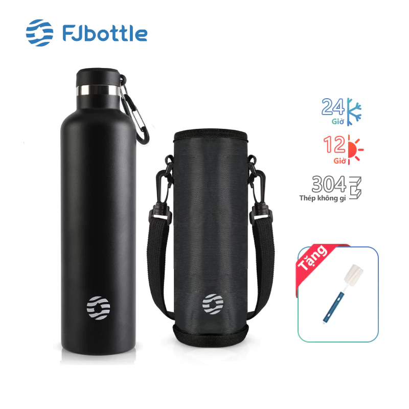 Bình Giữ Nhiệt FJbottle 750ml/1000ml Kèm Túi, Inox 304 Giữ Lạnh Bình Nước Giữ Nhiệt Thể Thao Cao Cấp