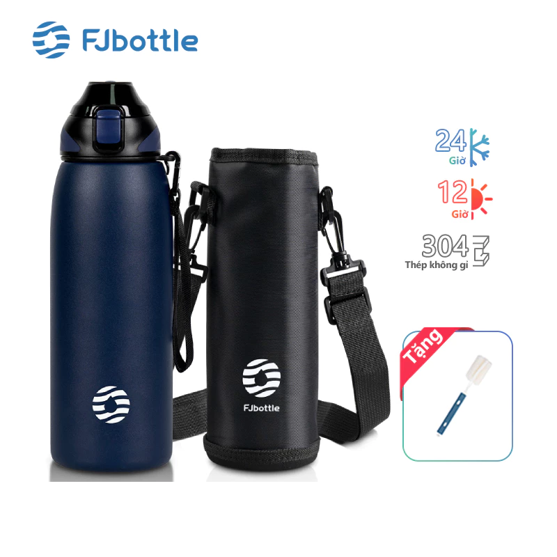Bình Giữ Nhiệt FJbottle 600ml/800ml/1000ml Kèm Túi, Inox 304, Giữ Lạnh, Bình Nước Giữ Nhiệt Thể Thao