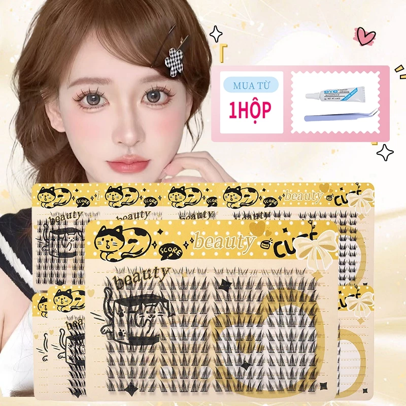 Miếng Mỏng Nhỏ Phong Cách Thường Ngày Lông Mi Giả Dung Tích Lớn Không Keo Mẹ Cảm Thấy Dày Lông Mi Tự Nhiên Manu