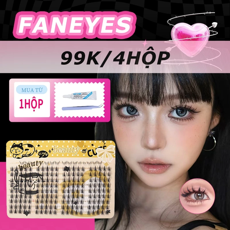FANEYES Truyện tranh hướng dương Mô phỏng dày Lông mi Sách lông mi tự nhiên