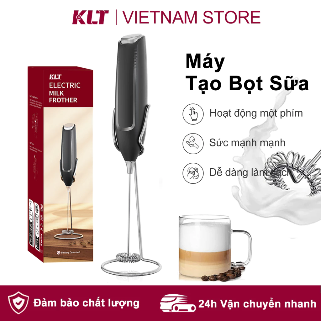 Máy tạo bọt sữa chạy bằng pin và máy tạo bọt sô cô la nóng điện cho cà phê matcha Frappe latte
