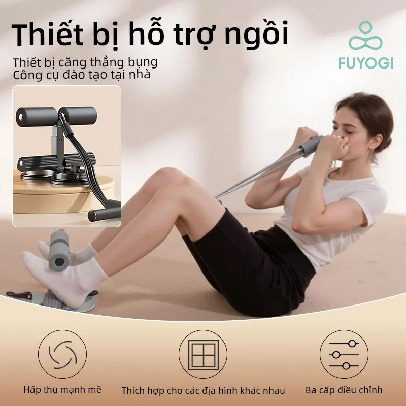 FUYOGI Sit-up Aid Double-Rod T-Bar - Dụng cụ hỗ trợ eo thon gọn và cơ bụng săn chắc