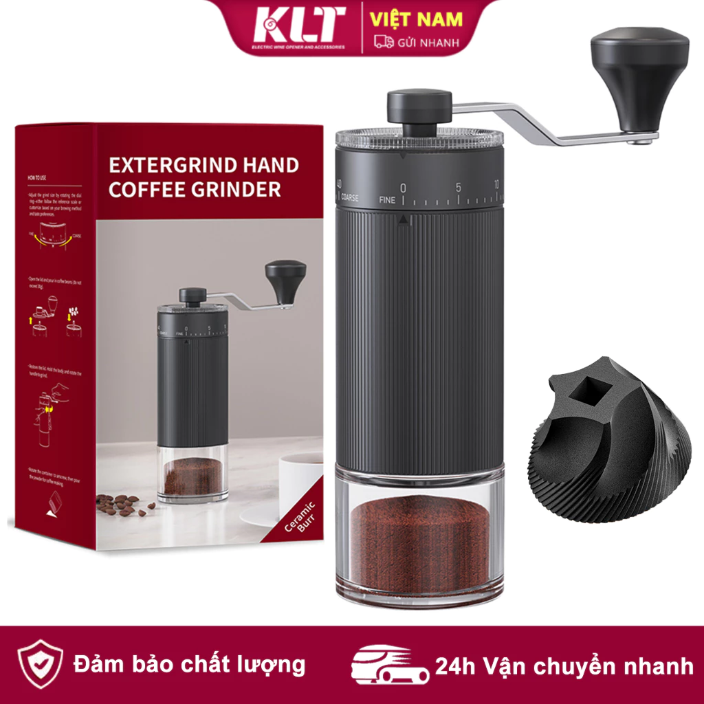 CLITON Hướng dẫn sử dụng Máy xay hạt cà phê 40 cấp độ Điều chỉnh độ thô bên ngoài Lõi mài gốm