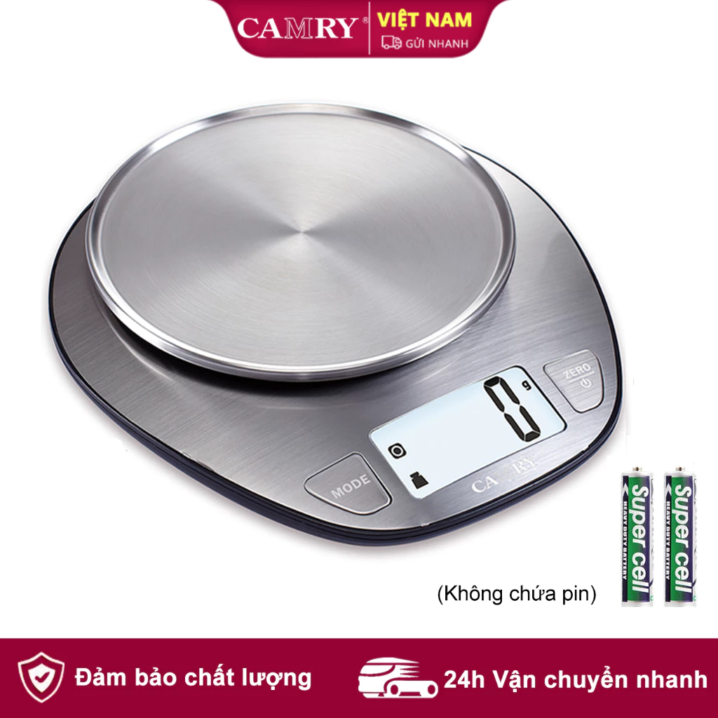 Cân điện tử nhà bếp Camry 5kg Trọng lượng chính xác cao 1g Giá trị chính xác để nướng và nấu ăn