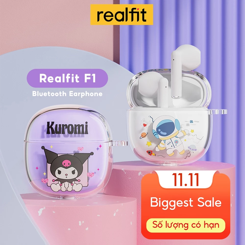 【Livestream】Tai nghe Bluetooth Realfit F1 có Mic Chất lượng âm thanh tuyệt vời Phát lại 5 giờ