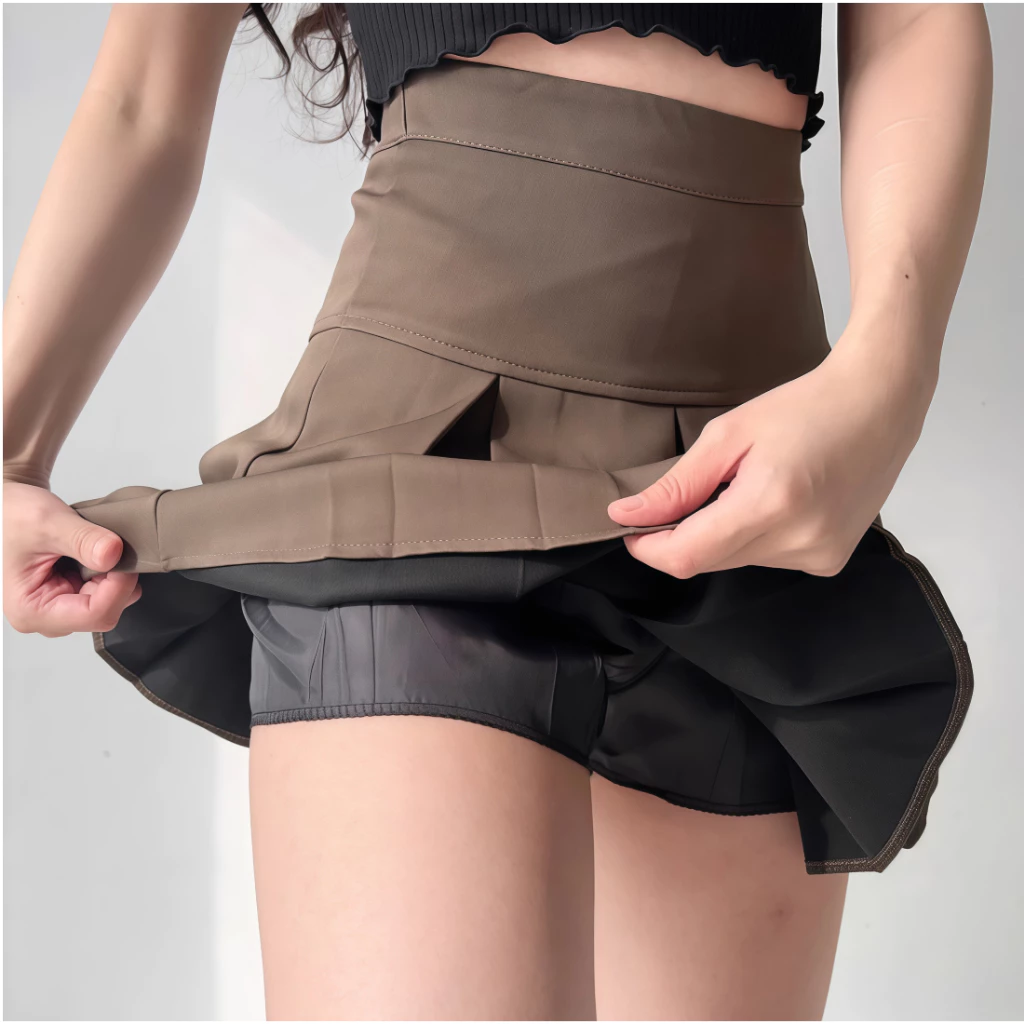 Chân váy xếp ly Hàn Quốc | Hàng mới phong cách học đường | Thiết kế cao eo ôm tôn dáng | Chống hở hiệu quả | Màu trơn thời thượng