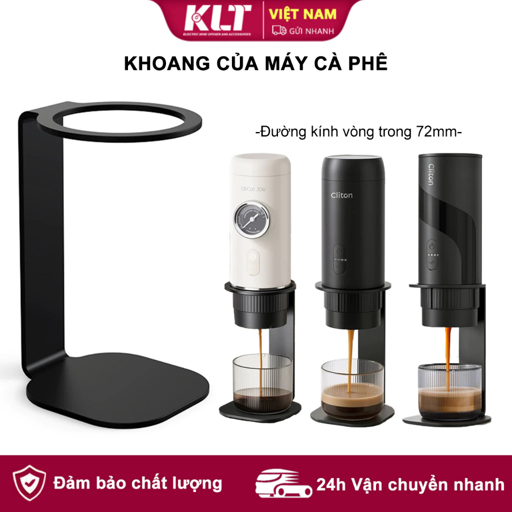 Giá đỡ máy Espresso cầm tay Cliton 72mm Đường kính bên trong Chất liệu kim loại dày Khả năng tương thích rộng
