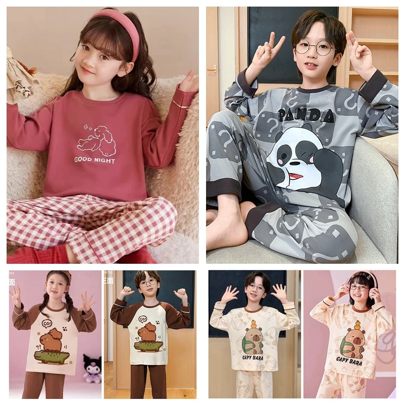 Bộ Đồ Ngủ Trẻ Em Cổ Tròn Phong Cách Nhật Bản Bộ Đồ Ngủ Cho Trẻ Em Bộ Đồ Cho Bé Bộ Đồ Ngủ Cho Bé Gái Lớn
