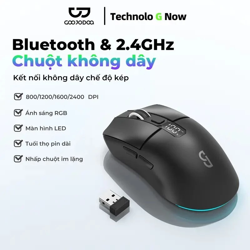 GOOJODOQ USB Chuột có dây / không dây Chuột chơi game văn phòng nhẹ Thiết kế tiện dụng Độ chính xác cao