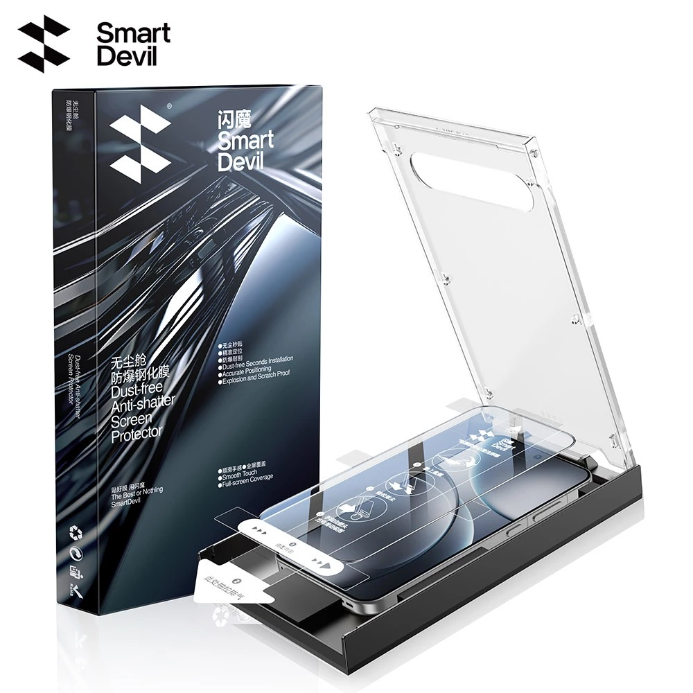 SmartDevil Lắp đặt nhanh Kính cường lực 9D cho OPPO Find X9 Ultra / X9s Pro / Find X8 / X8s / X8s + / Reno15 Pro / 14 Pro Bảo hiểm toàn diện HD Chống cháy nổ Chống trầy xước