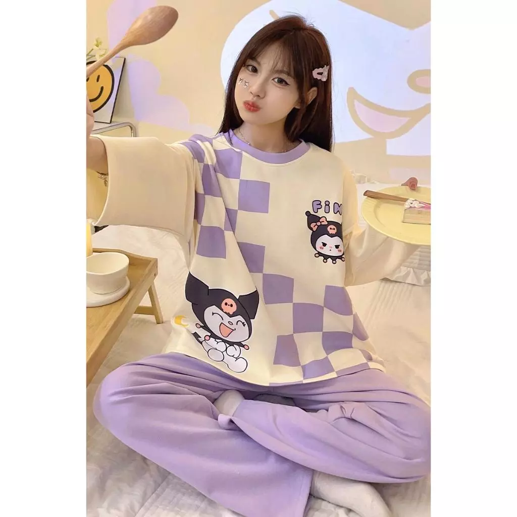 Đồ ngủ nữ dài tay mặc nhà mùa thu đông mềm mại thoải mái