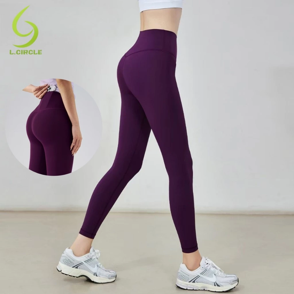 [L.circle] Thiết kế mới Quần thể thao thời trang nữ chất lượng tốt nhất Quần thể thao Nylon đôi Quần legging tập thể dục Yoga