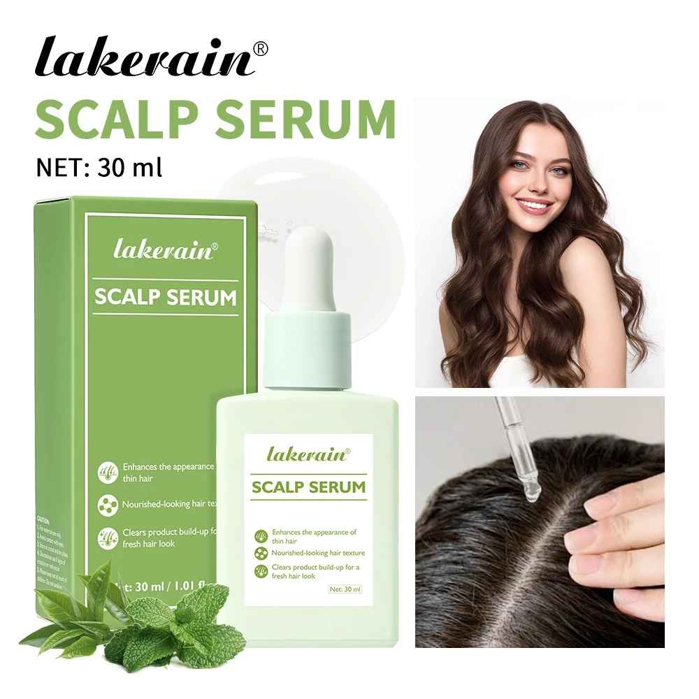 Serum Da Đầu Lakerain Để Tăng Trưởng Tóc - Caffeine & Copper Peptide, Công Thức Nhẹ Nước Có Cây Trà, Dầu Hương Thảo, Làm Dịu & Làm Mới Da Đầu - Chăm Sóc Hàng Ngày Không Greasy